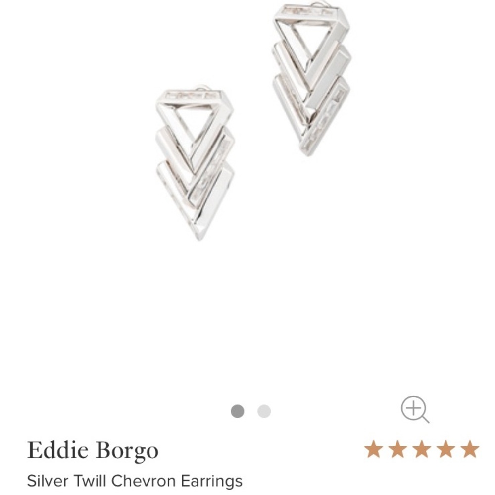 Eddie Borgo -Silver Twill Chevron Earrings